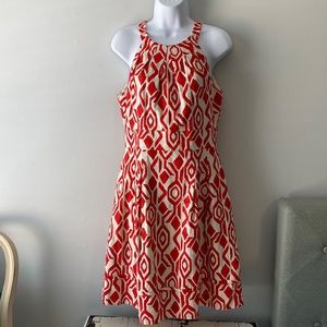 Eliza J Fit and Flare Ikat Dress 8